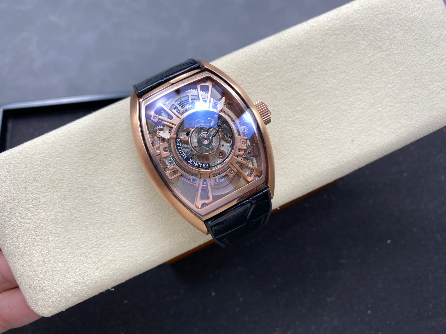Franck Muller Curvex CX Grand Central Tourbillon Skeleton High End Watch Replicas Men s 36x53mm