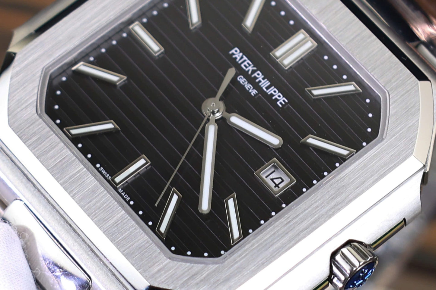 Patek Philippe Cubitus 5821 Replica Watches Black Dial Stainless Steel TW Factory 45mm
