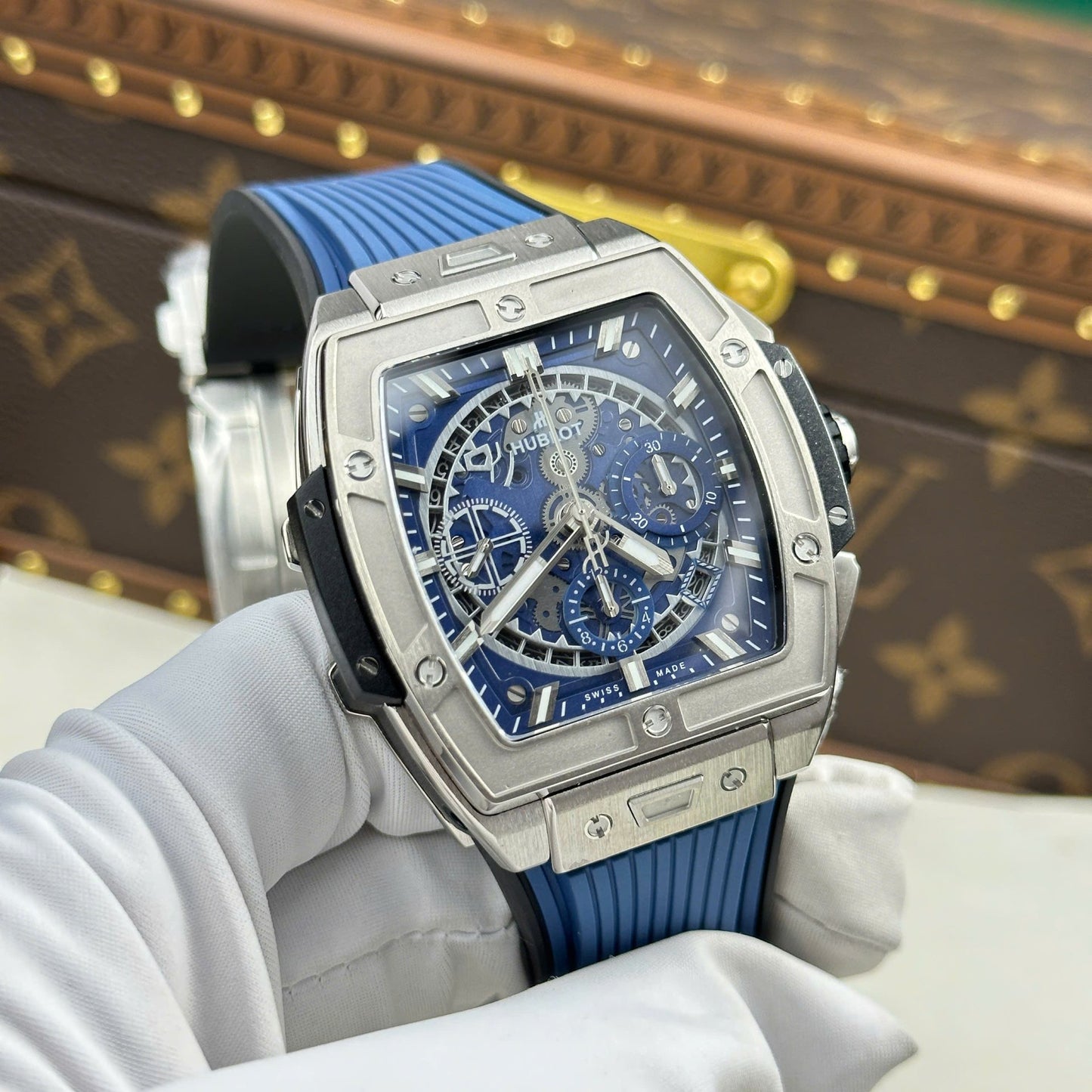 Hublot Spirit Of Big Bang Titanium Replica 11 Watch Blue BBF Factory 42mm