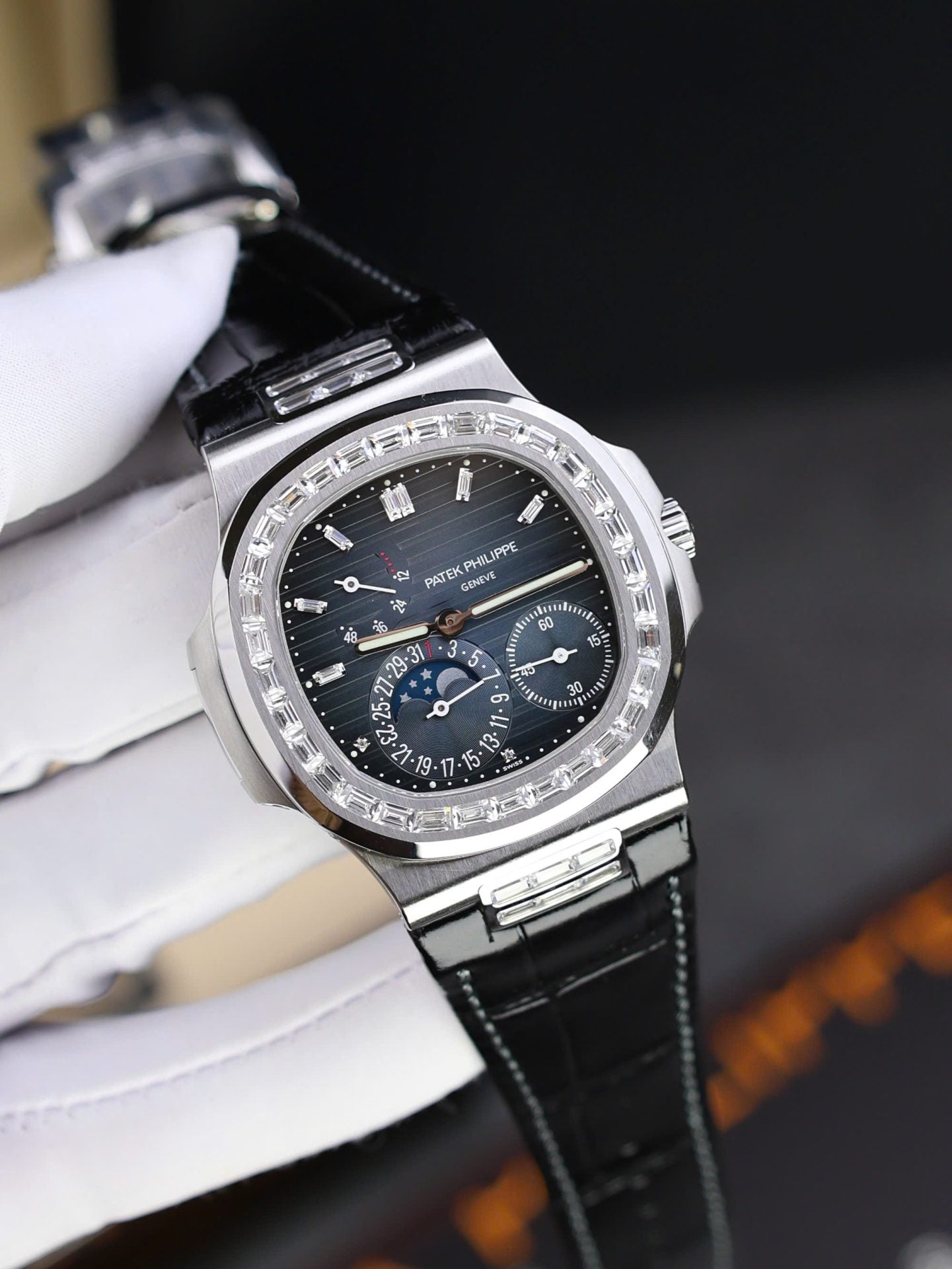Patek Philippe Nautilus 5724 Blue Dial Replica Watch Full Function PPF Factory 40mm