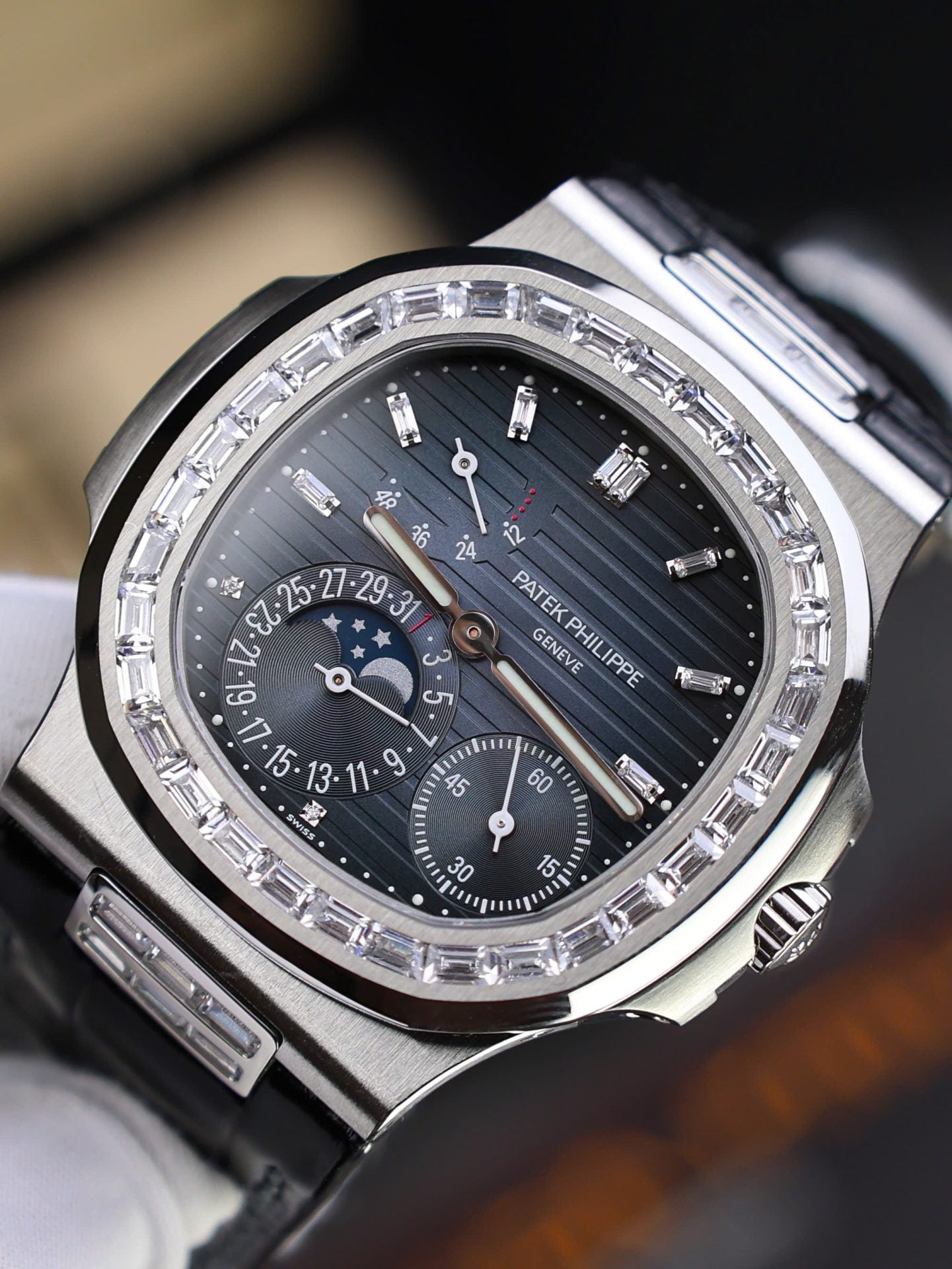 Patek Philippe Nautilus 5724 Blue Dial Replica Watch Full Function PPF Factory 40mm