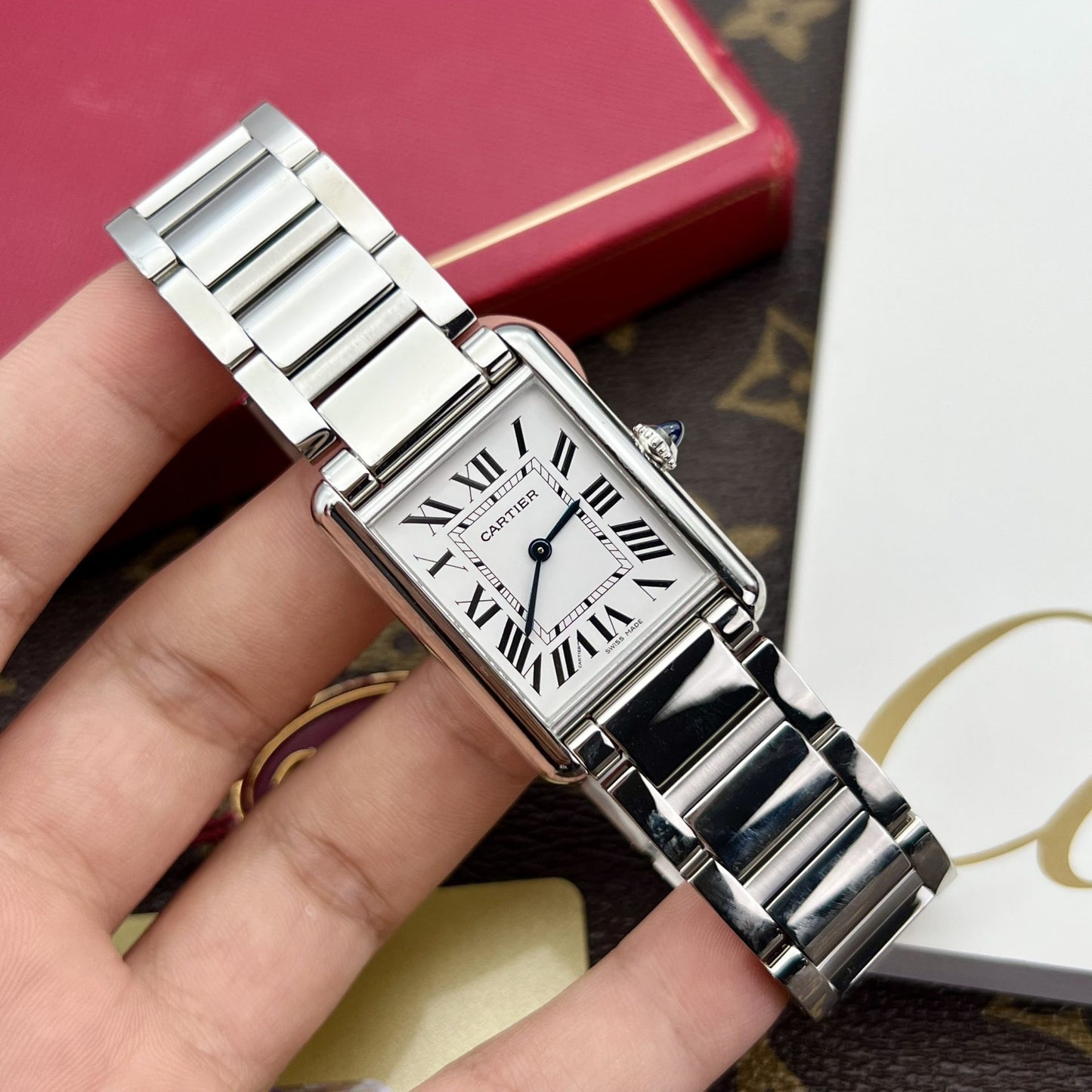 Cartier Fake Watches Tank Must White Dial Metal Wire 31x41mm