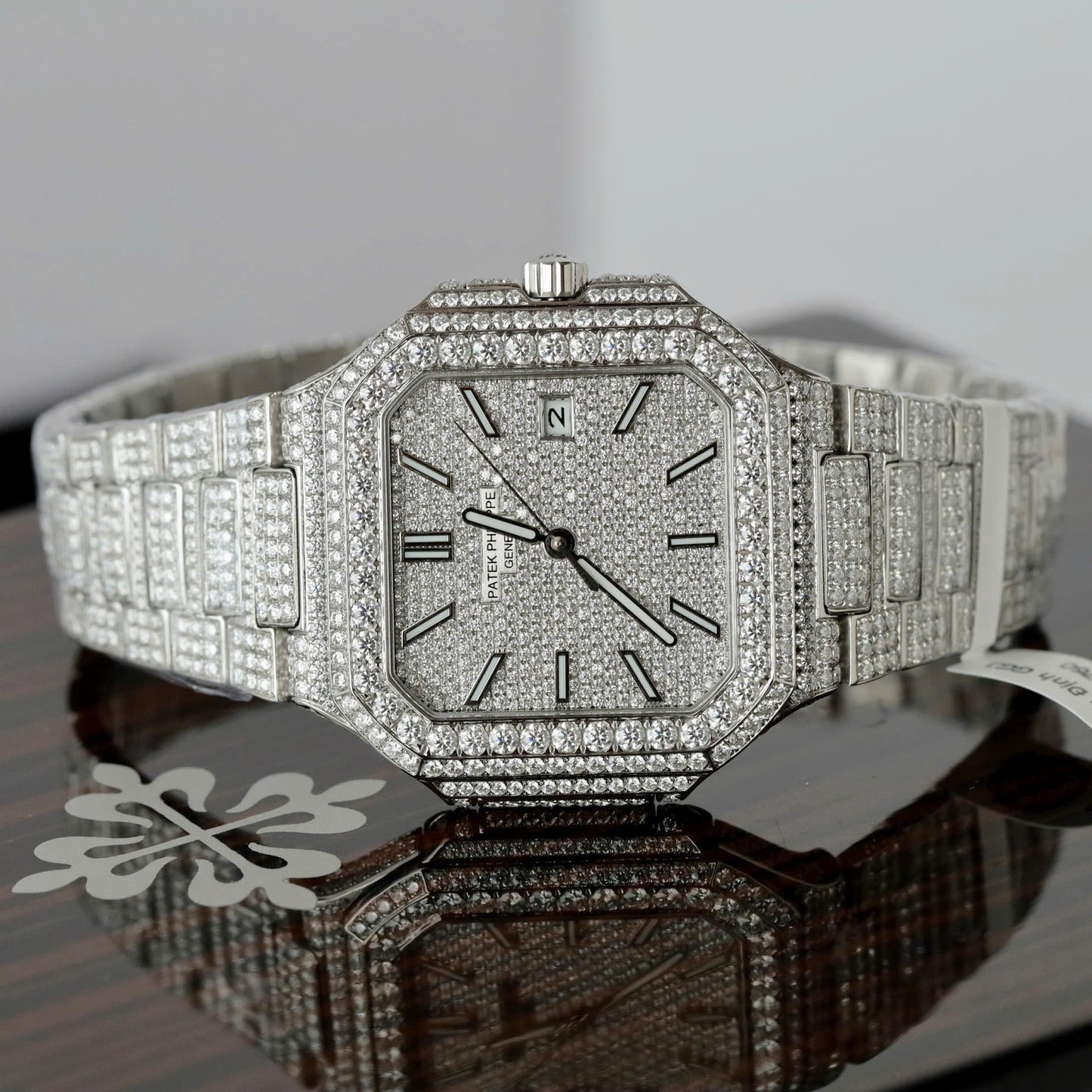 Patek Philippe Cubitus 5821 Copies Watches Diamonds Moissanite Hong Kong Custom 45mm