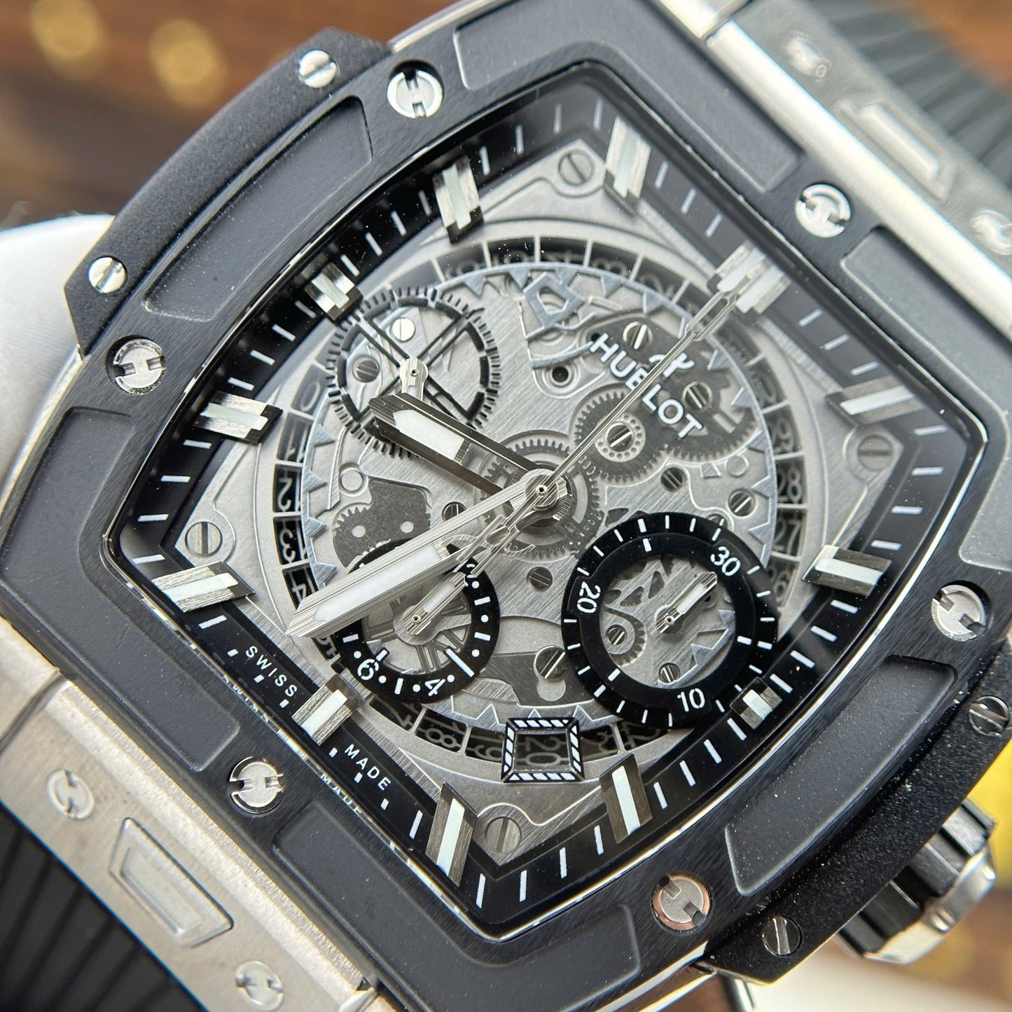 Hublot Spirit Of Big Bang Titanium Replica Watches Bezel Black BBF Factory 42mm