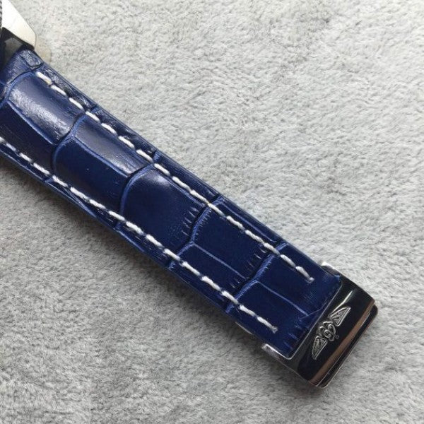 Replica Breitling Super Ocean Heritage Chrono SS Blue Dial SS Leather Strap A7750