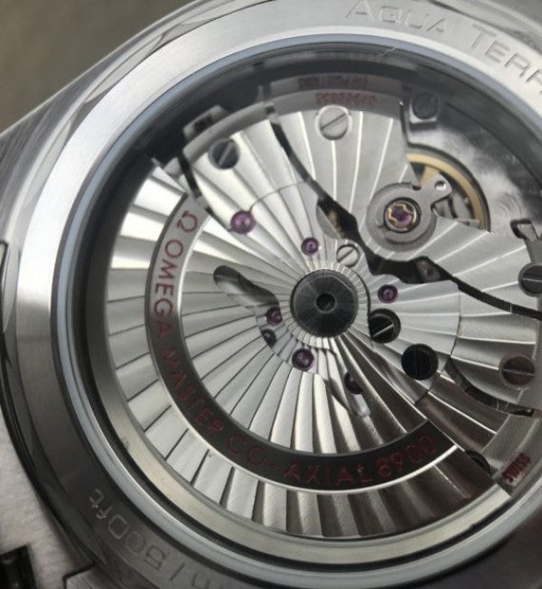 Replica Omega XF Aqua Terra Master White Textured Dial Orange Hands Leather A8900
