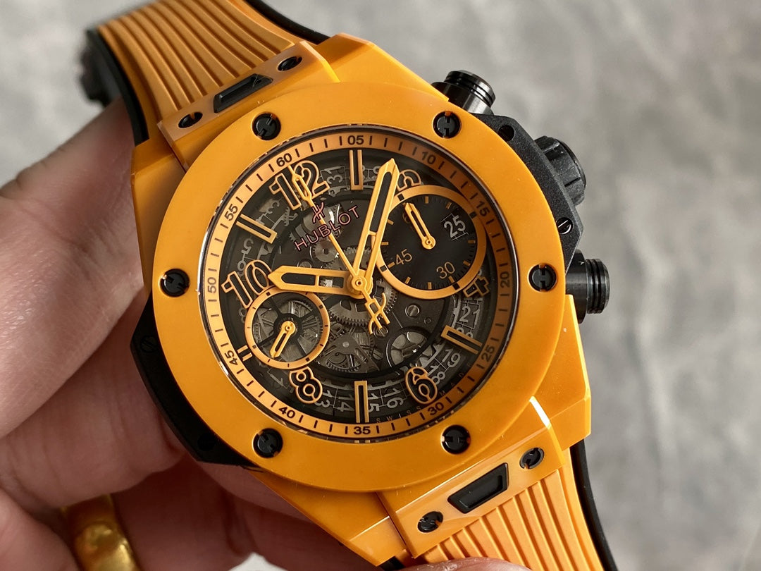 Hubot Big Bang Unico Orange Ceramic Best Replica Watch BBF Factory 42mm