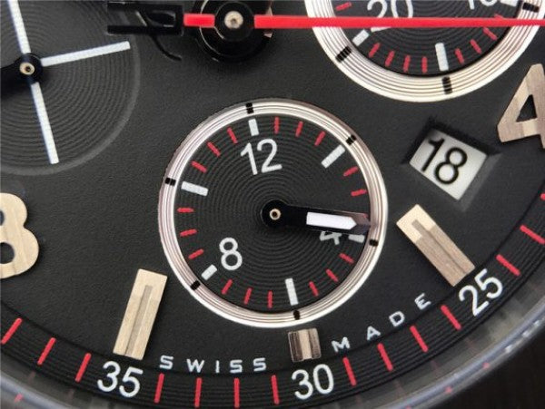 Replica Hublot Big Bang 44mm Full Ceramic Black Dial Black Rubber Strap HUB4100