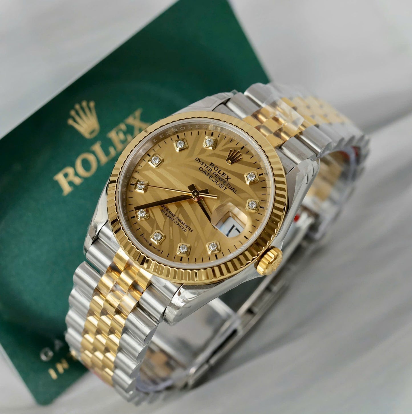 Rolex Replica Watches DateJust 126233 Palm Dial VS Factory 36mm