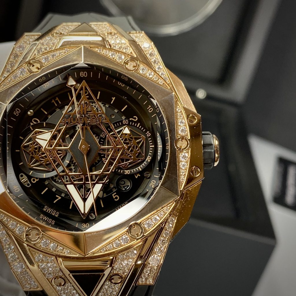 Hublot Fake Watch Big Bang Sang Bleu II King Gold HB Factory 44mm