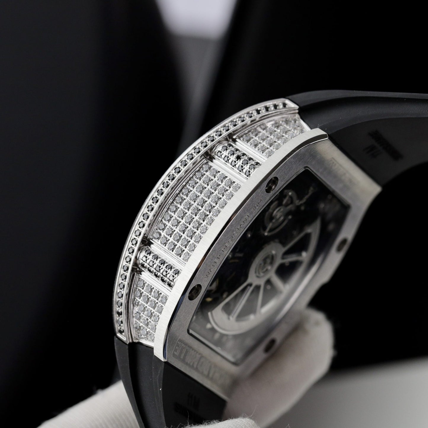 Richard Mille Replica 1:1 Watch RM67 Black Face With Stone Automatic Mechanical 40mm