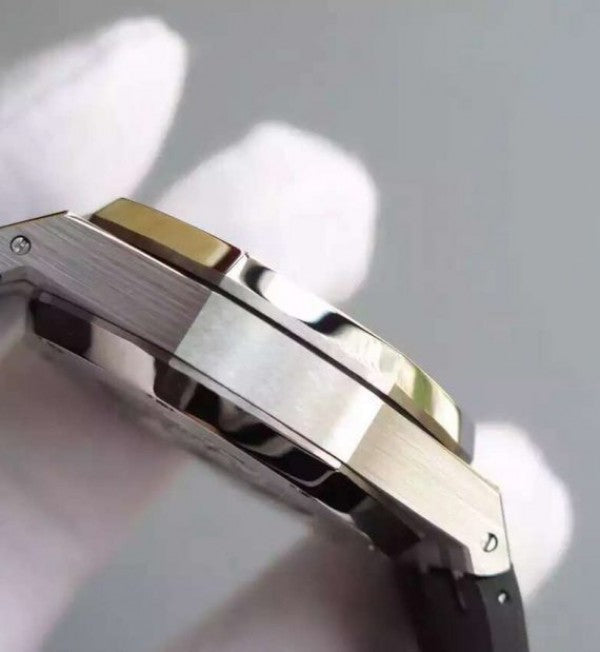 Replica Audemars Piguet Royal Oak Chronograph SS White Dial Rubber Strap A7750