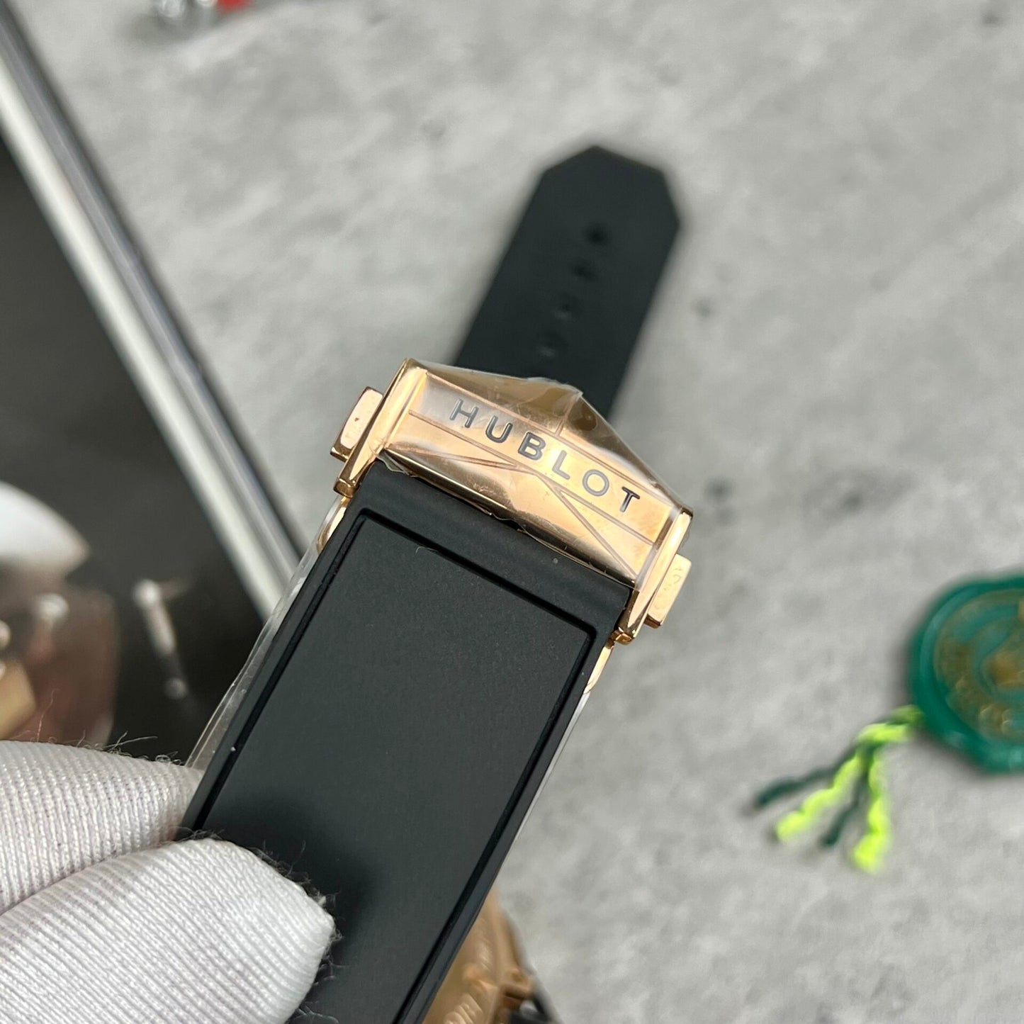 Hublot Replica Watch Big Bang Sang Bleu II King Gold Diamond 45mm