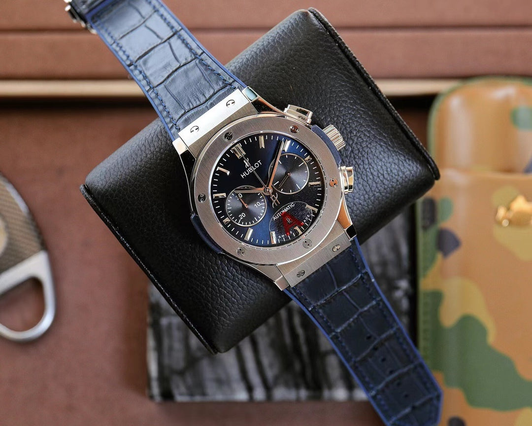 Hublot Classic Fusion Chronograph Titanium Blue Dial 45mm(1:1 replica)