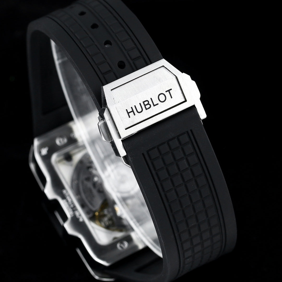 Hublot Big Bang, Square Bang Unico 42mm Textured Rubber Strap(1:1 replica)