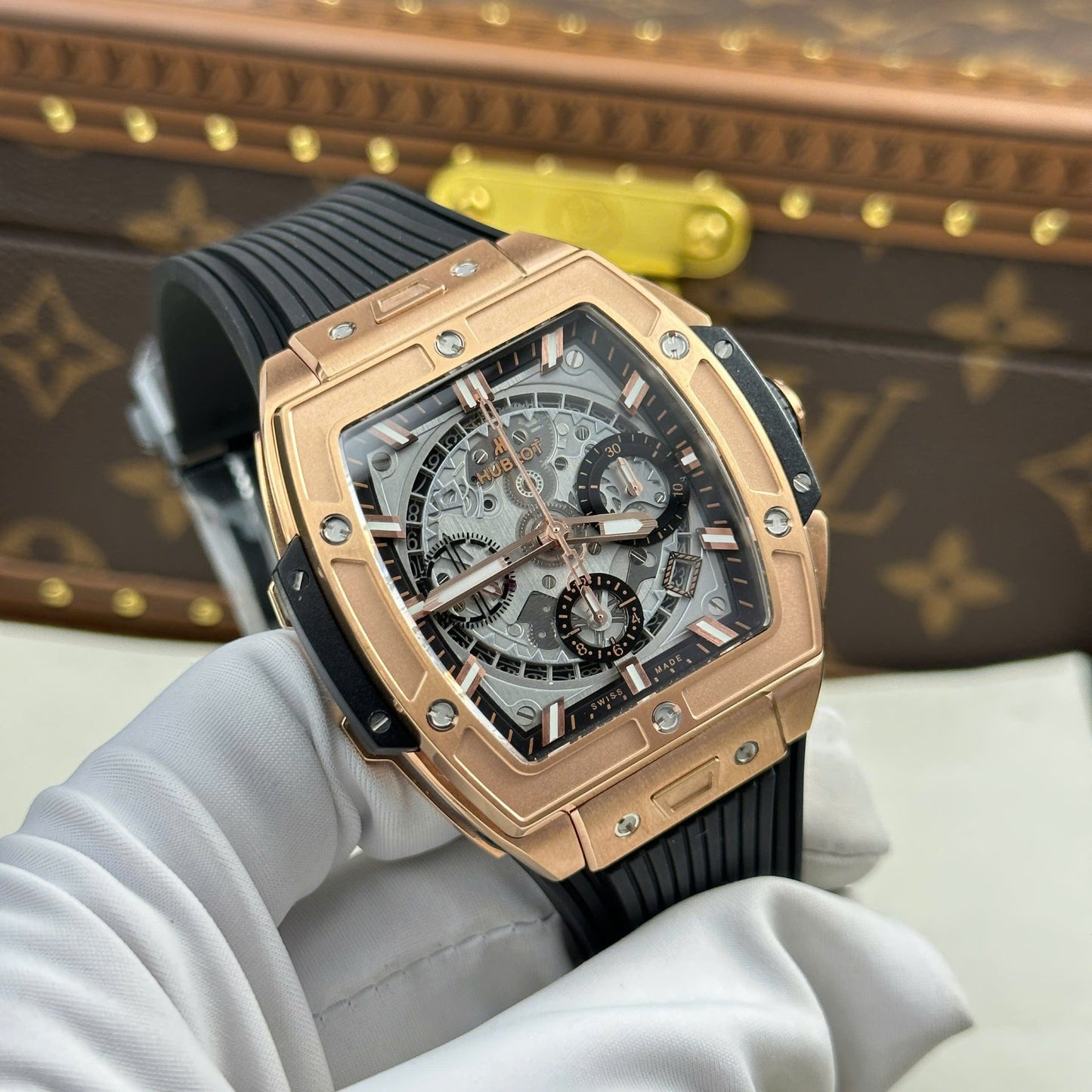 Hublot Spirit Of Big Bang King Gold Replica Watch Dial Gray BBF Factory 42mm