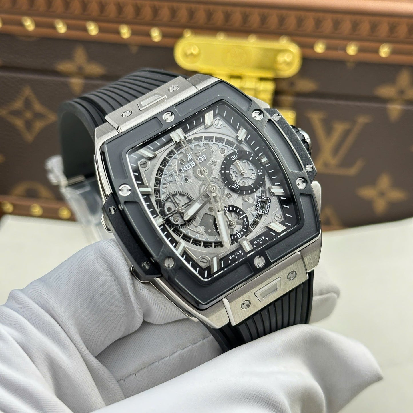 Hublot Spirit Of Big Bang Titanium Replica Watches Bezel Black BBF Factory 42mm