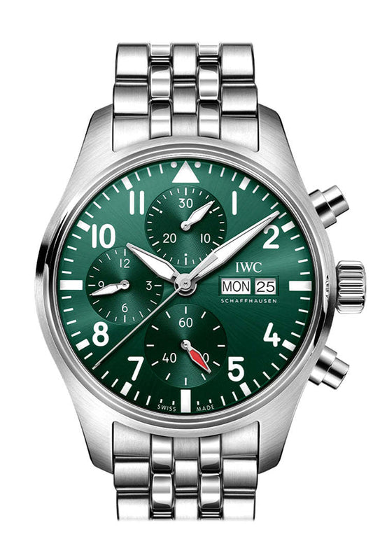 IWC Pilot Chronogragh Green Dial Watch IW388104ï¼?2A-Armband）Philipp Huenersdorf(1:1 replica)