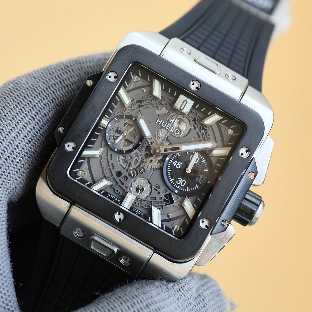 HUBLOT SQUARE BANG UNICO 45MM RUBBER STRAP(1:1 replica)