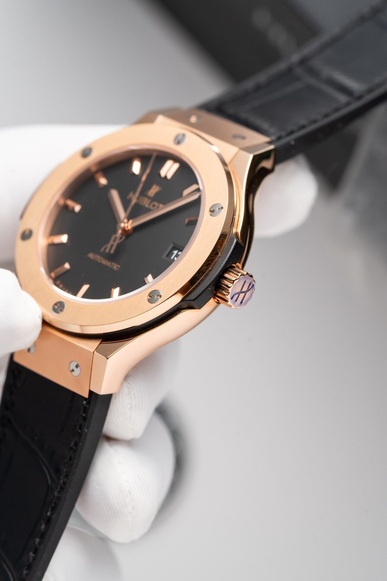 Hublot Classic Fusion King Gold Black Replica Watch JJF Factory 38mm
