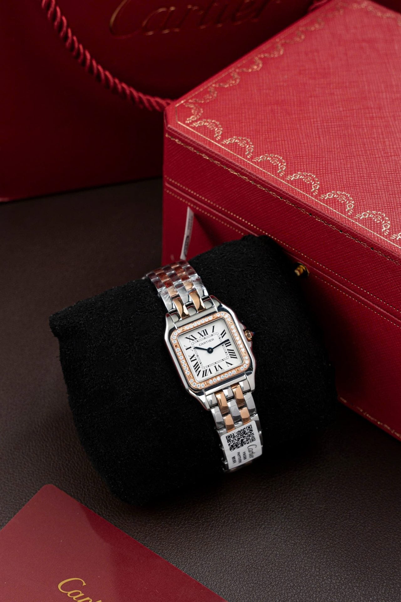 Cartier Panthere WSPN007 Demi Rose Gold Replica Watch Diamonds Moissanite Hong Kong 27x37mm