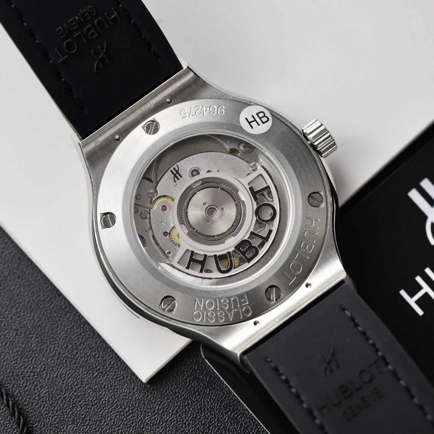 Hublot Replica 1:1 Watch Classic Fusion Black Moissanite Diamonds Factory HB 42mm