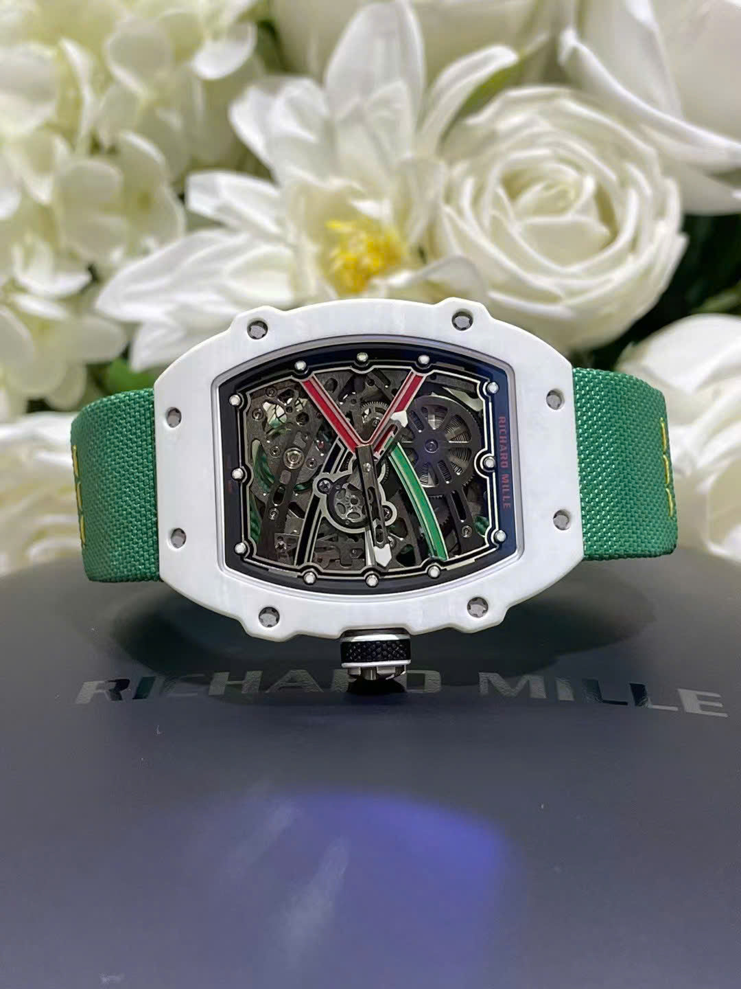 Richard Mille RM67-02 White Carbon Best Replica Watches Weight 37 Grams 38.7¡Á47.52mm
