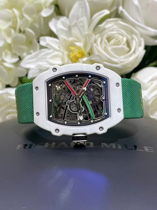 Richard Mille RM67-02 White Carbon Best Replica Watches Weight 37 Grams 38.7¡Á47.52mm