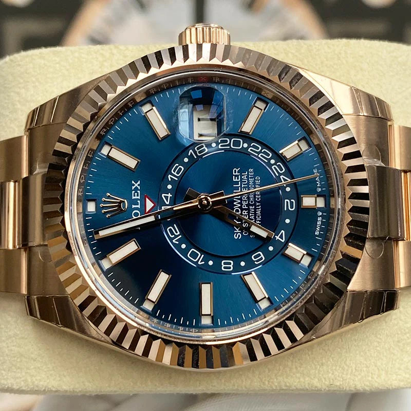 Sky-Dweller 18k Everose Gold Men's Watch 336935-0001(1:1 replica)