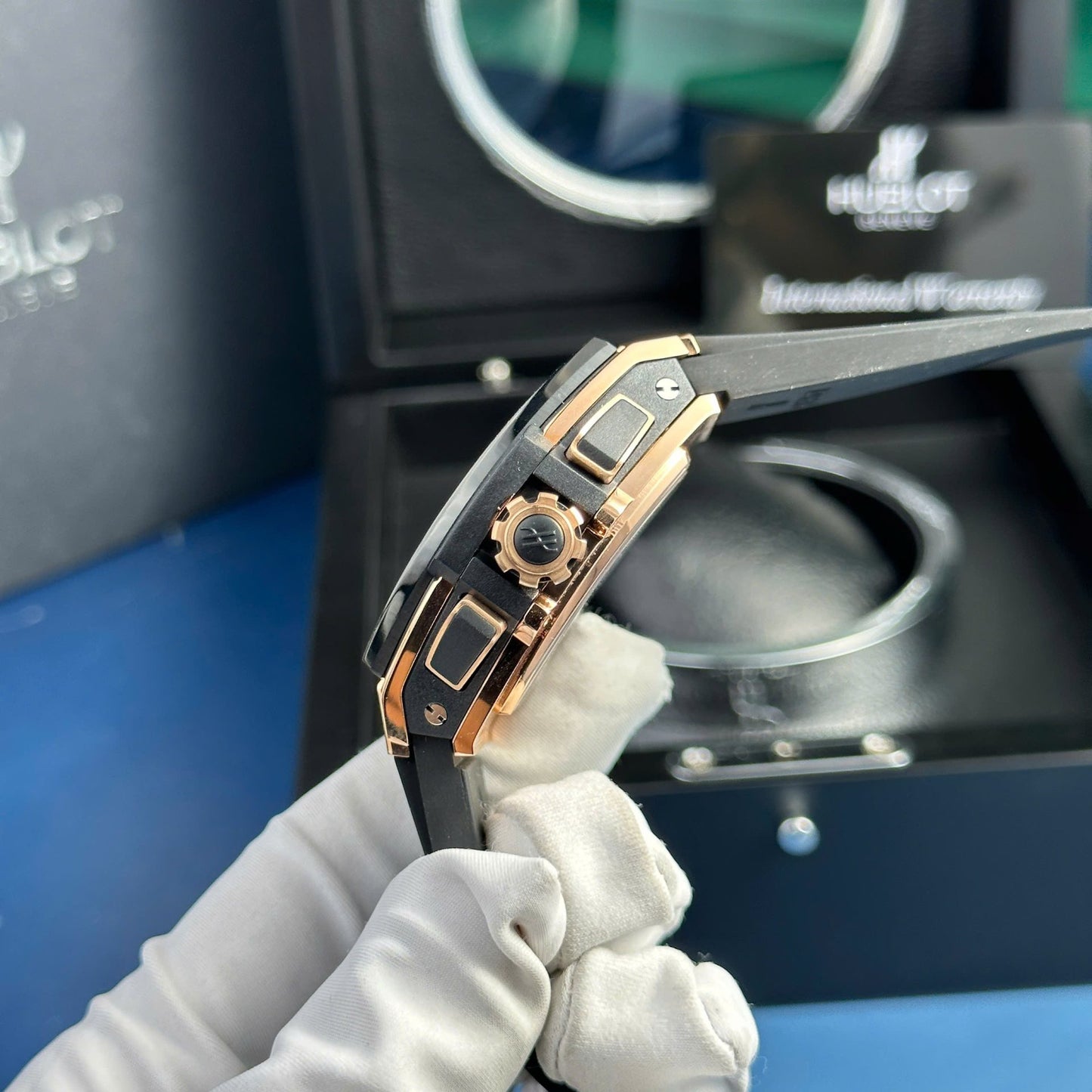Hublot Spirit Of Big Bang King Gold Replica Watch Rubber Strap 42mm