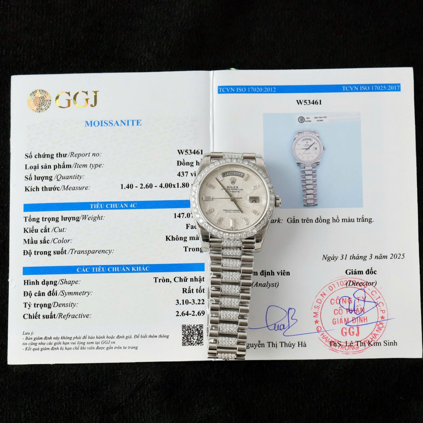 Rolex Day-Date Best Replica Watch Meteorite Dial Moissanite Diamonds Custom 40mm