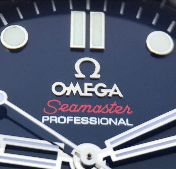 Replica Omega OMF Seamaster 300M Chronometer Blue Dial SS Bracelet A2824