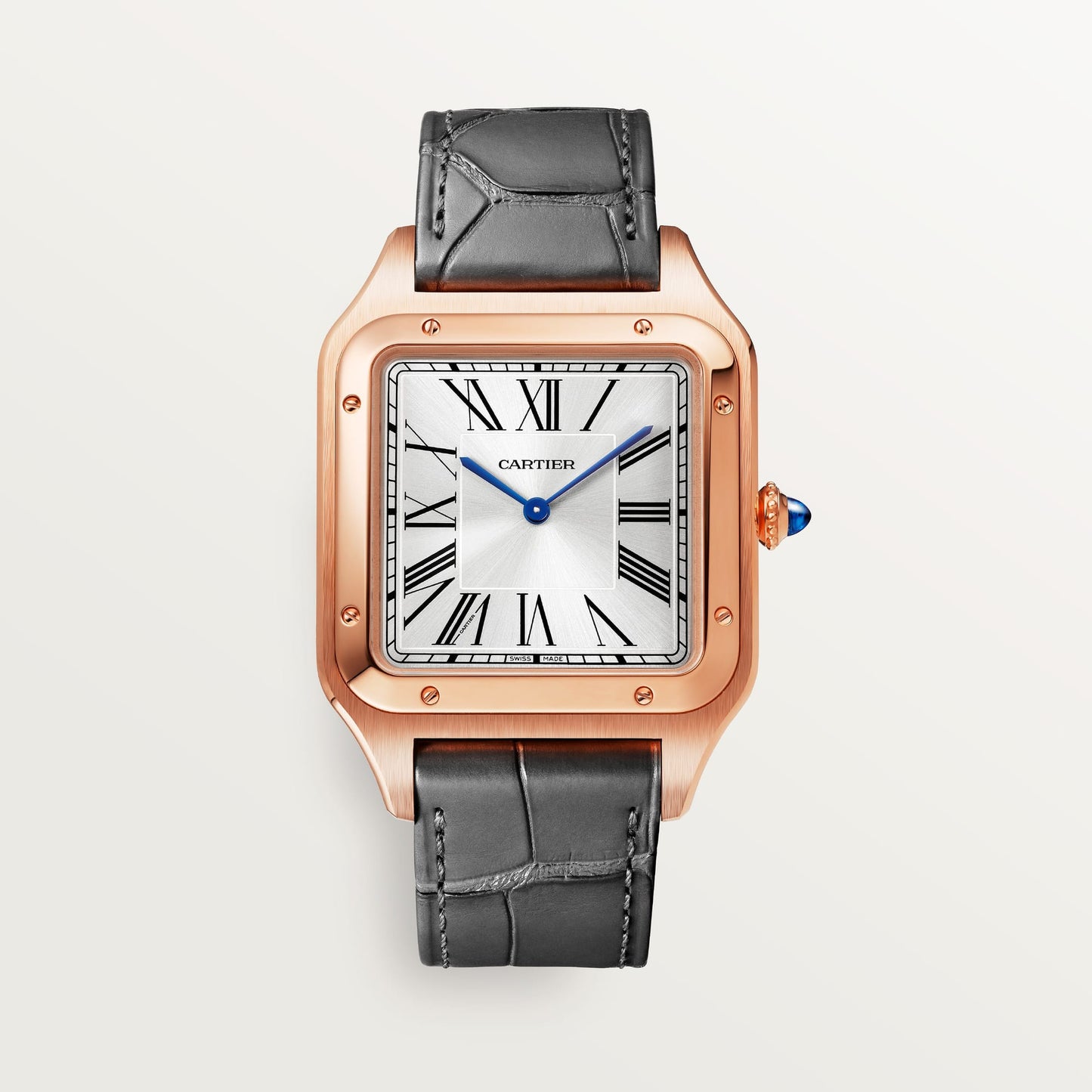 fake cartier watch Santos-Dumont extra-large model Manufacture mechanical movement with manual winding(1:1 replica)