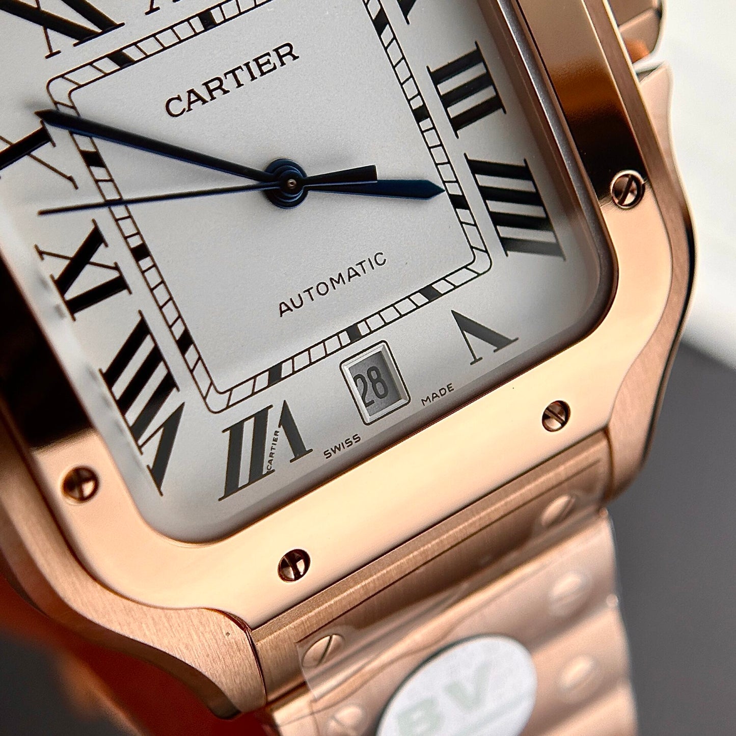 Cartier Santos Replica Watch Rose Gold BV Factory 39.8mm