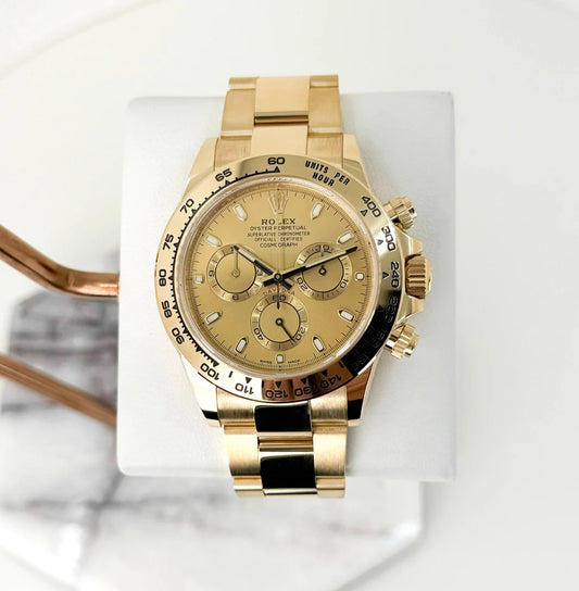 Rolex Yellow Gold Cosmograph Daytona 40 Watch   Champagne Index Dial   116508(1:1 replica)