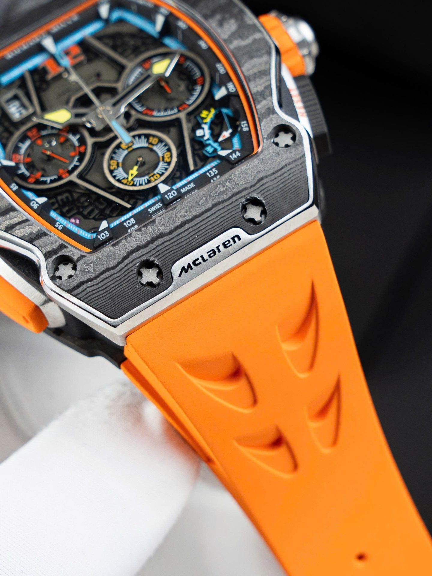 Richard Mille RM65-01 Replica Watches Orange Rubber Strap 44.5¡Á49.9mm