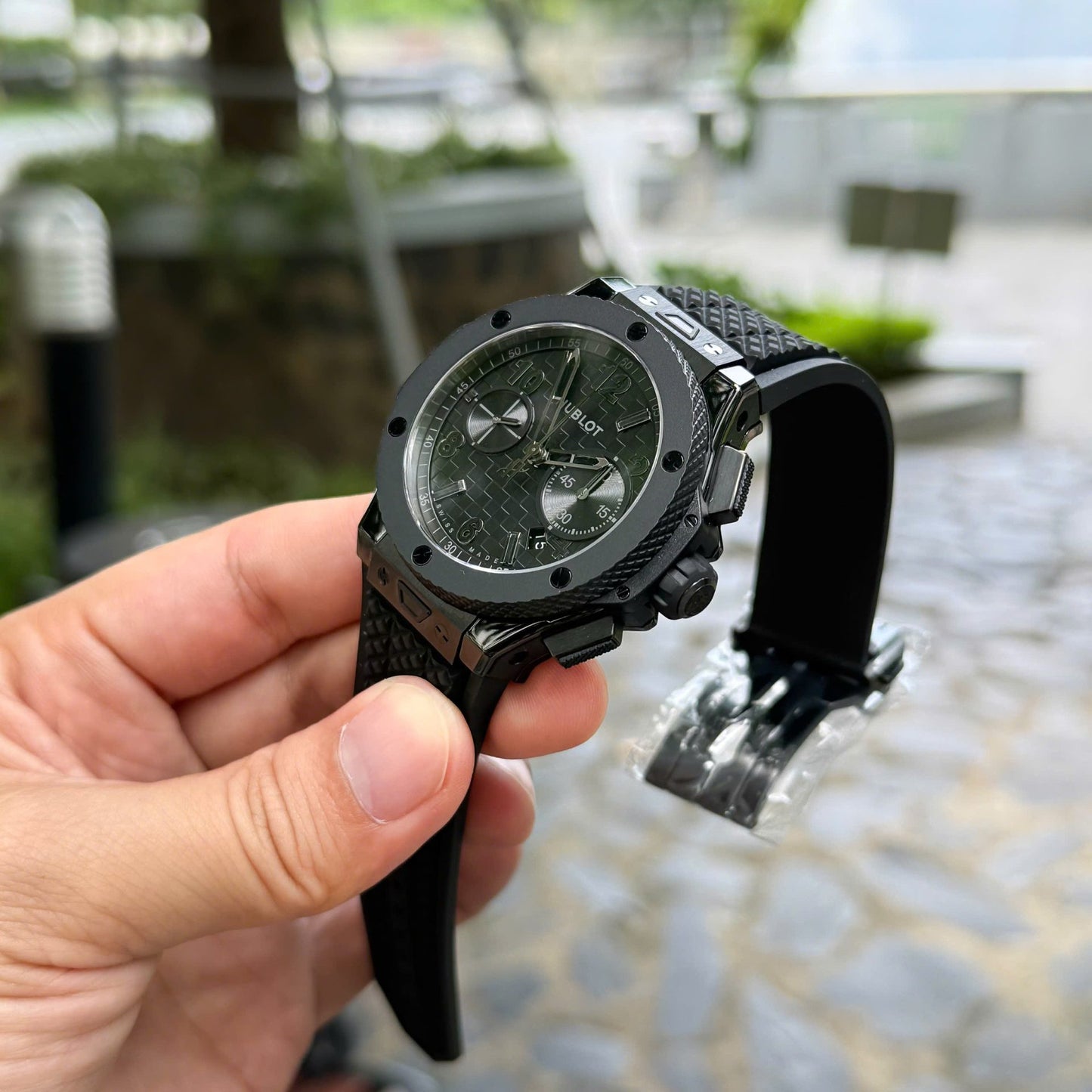 Hublot Knock Off Watches Big Bang 20th Anniversary Chronograph Ceramic All Black BBA Factory 43mm