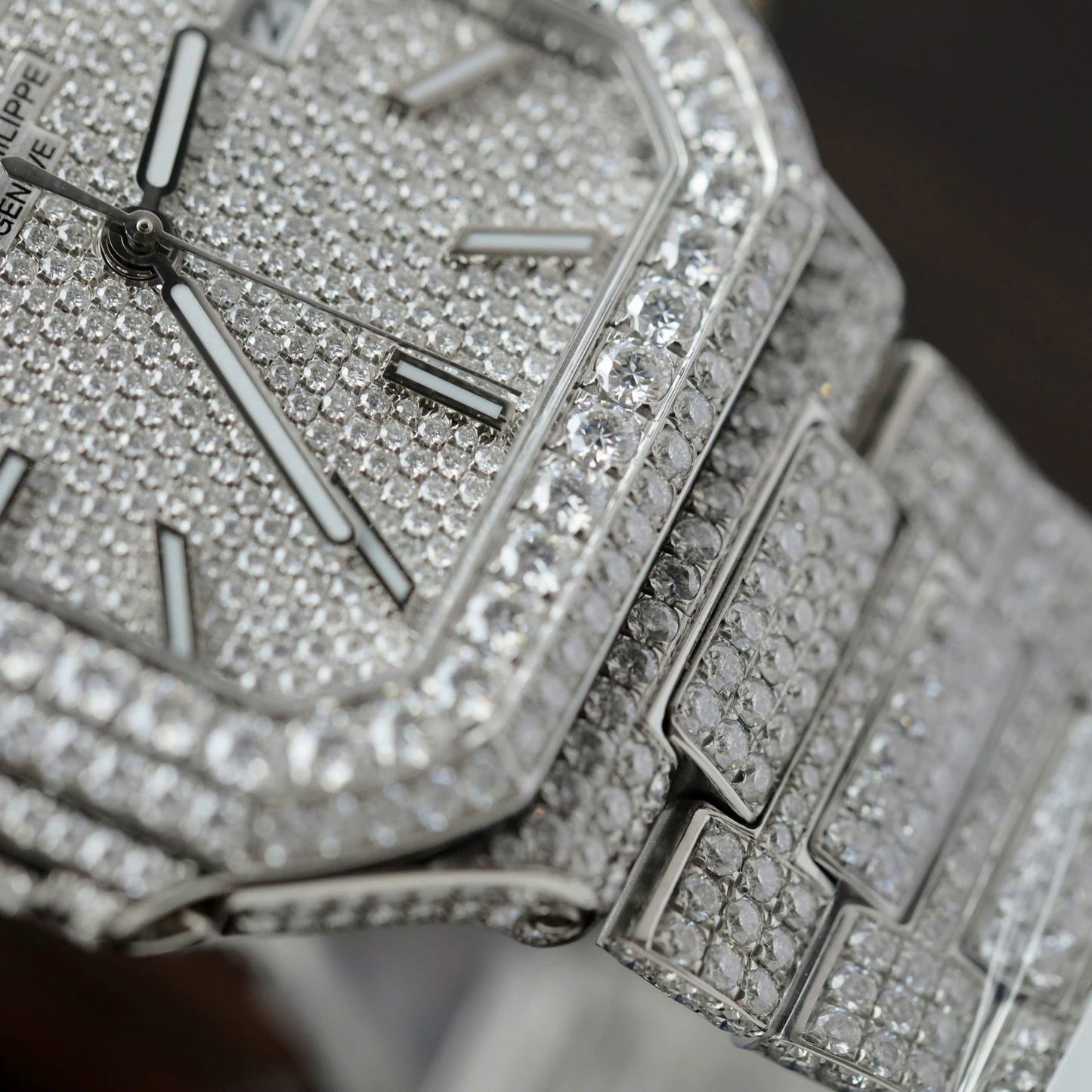 Patek Philippe Cubitus 5821 Copies Watches Diamonds Moissanite Hong Kong Custom 45mm