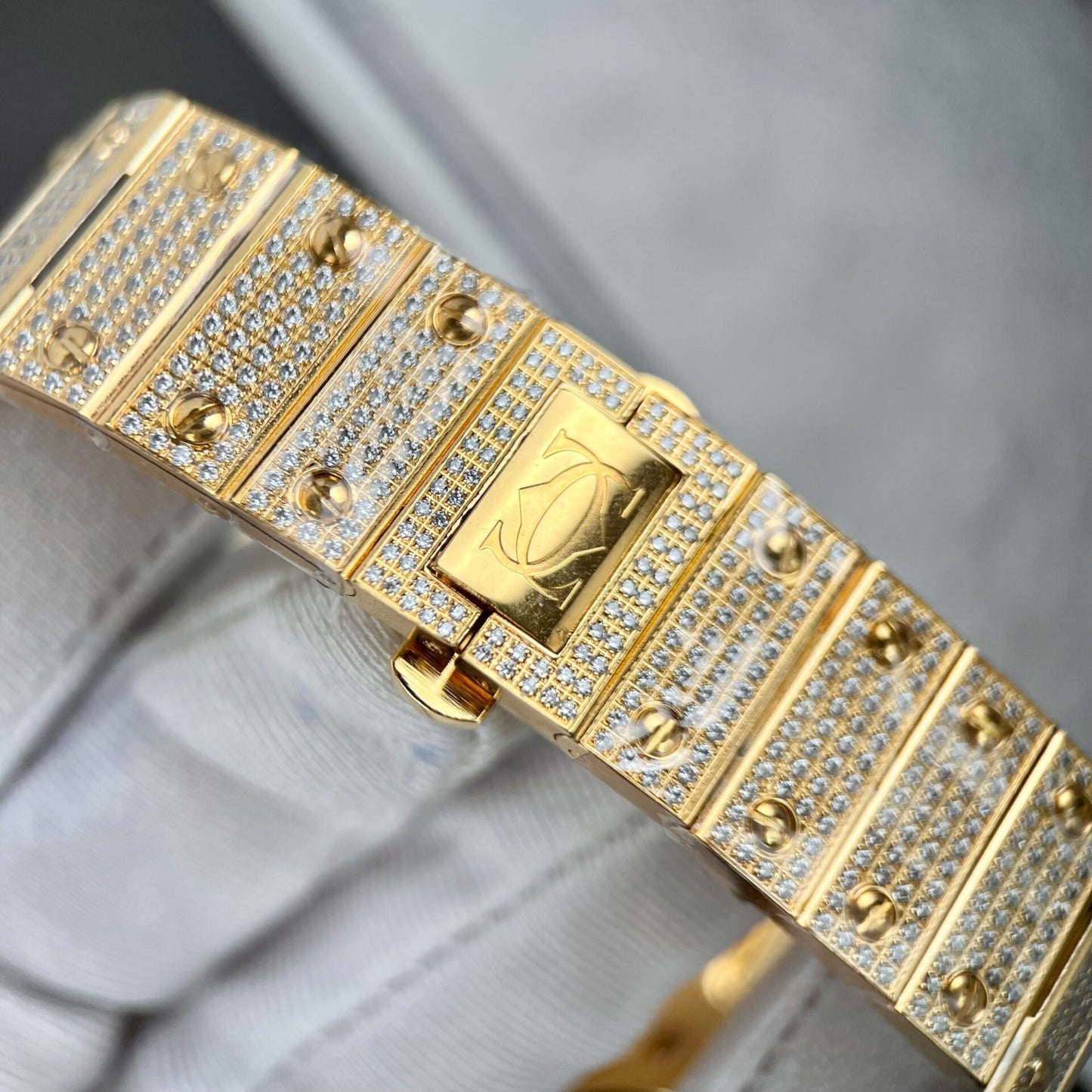 Cartier Santos Replica 1:1 Watch With Stone BV Factory 39.8mm