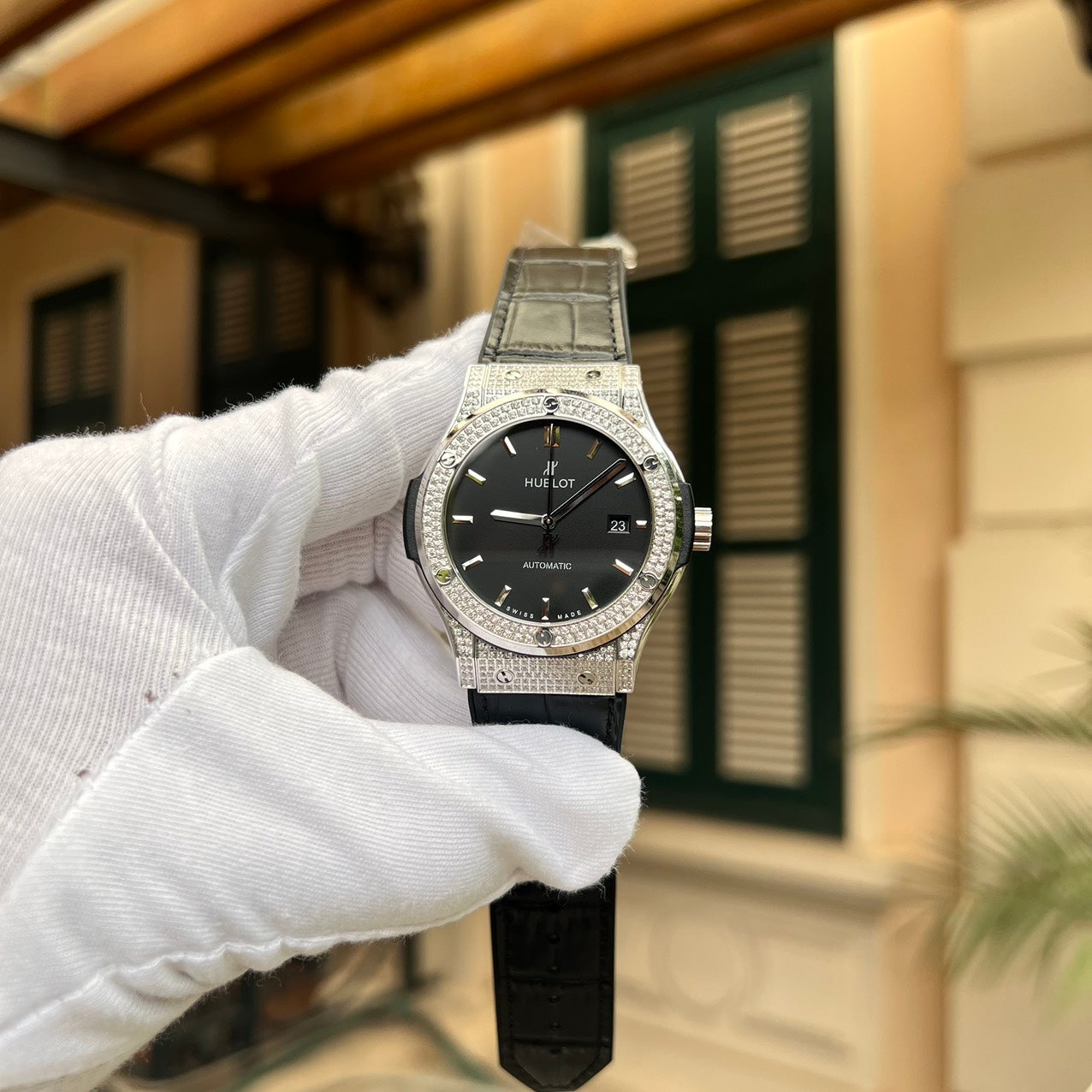 Hublot Classic Fusion Replica Watch Diamond Black HB Factory 42mm