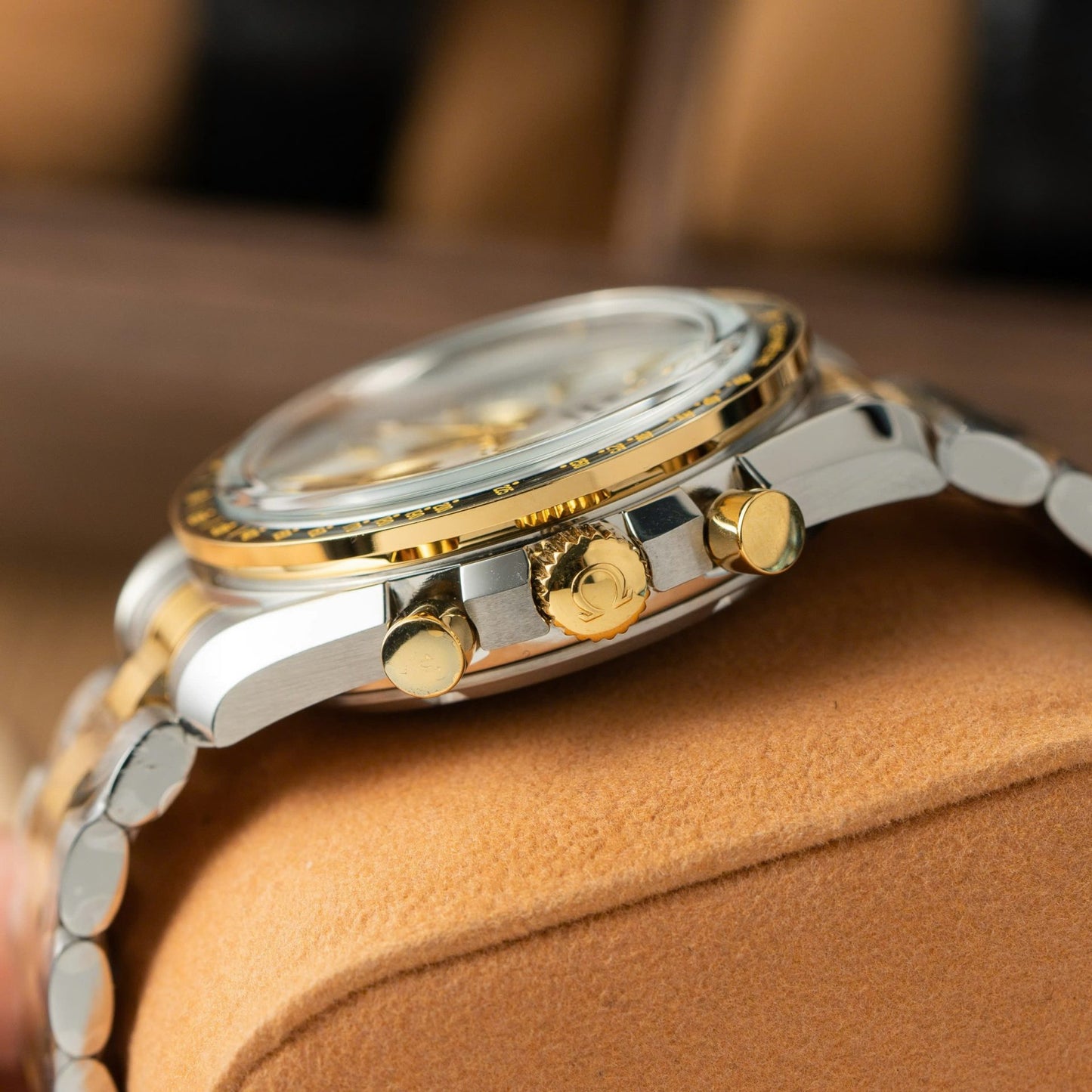 Omega SpeedMaster MoonWatch Chronogarph Demi Gold Replica Watch 42mm