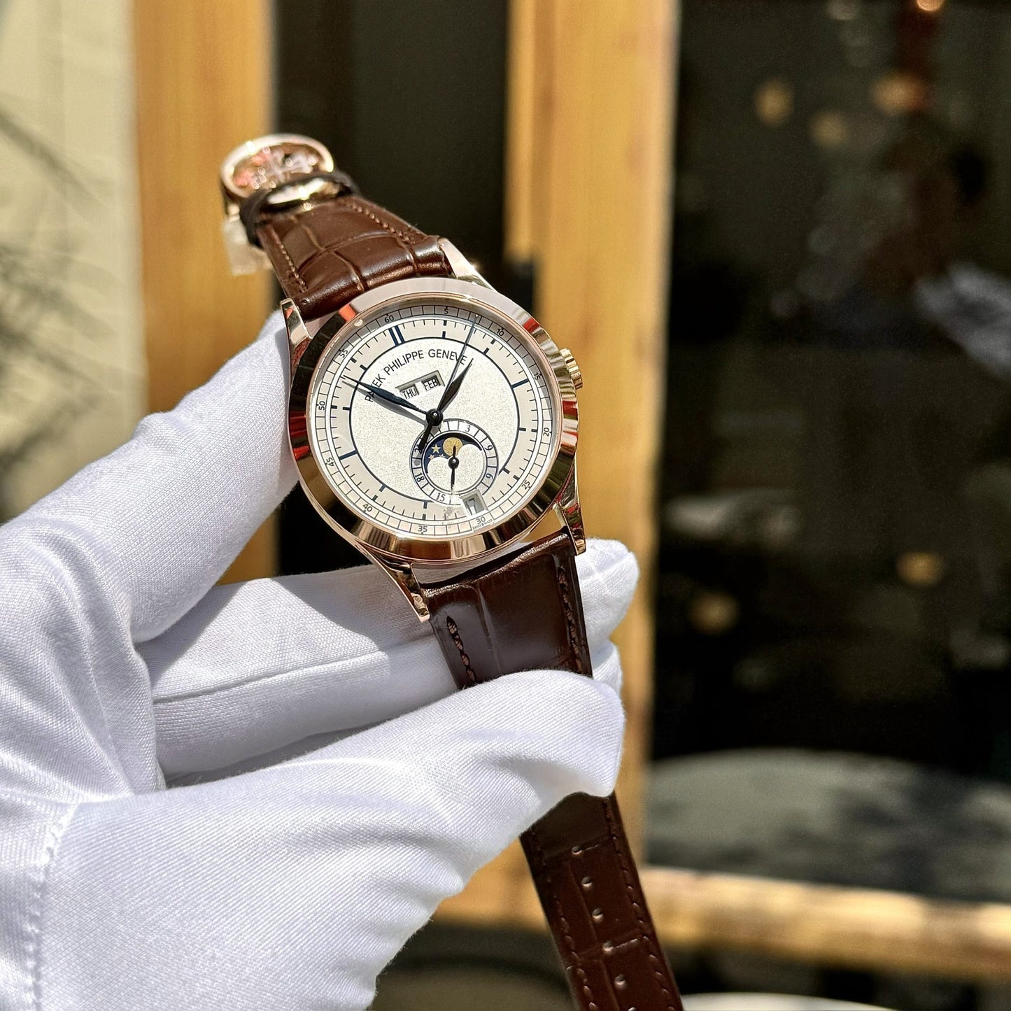 Patek Philippe Replica Watch Complications 5396R Men Leather Strap GR Factory 38.5mm