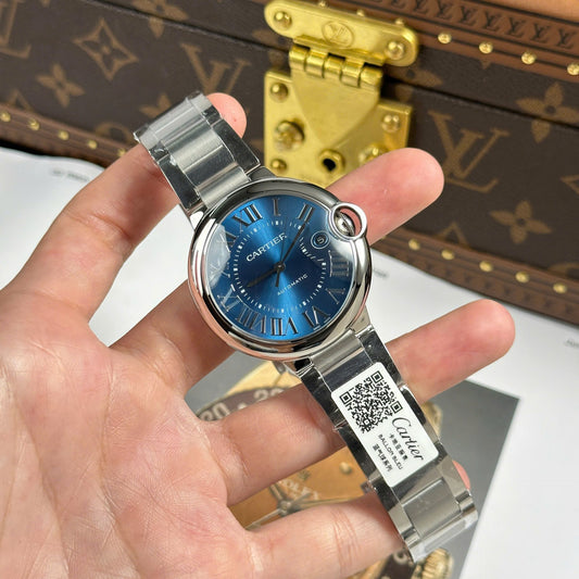 Cartier Ballon Bleu Replica Watches Blue Dial Automatic Movement AF Factory 40mm