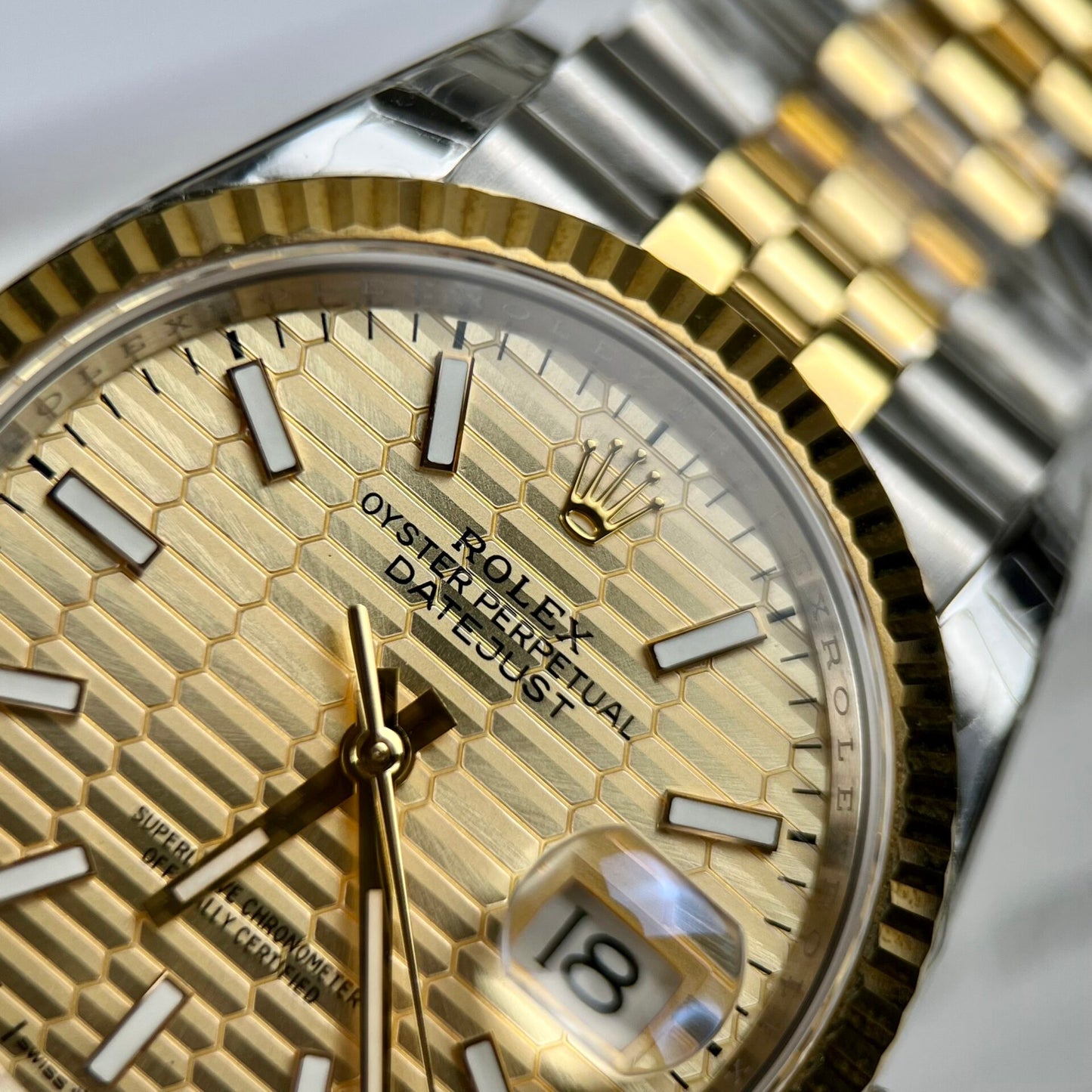Rolex Datejust Yellow Dial High Quality Replica EW Factory 41mm