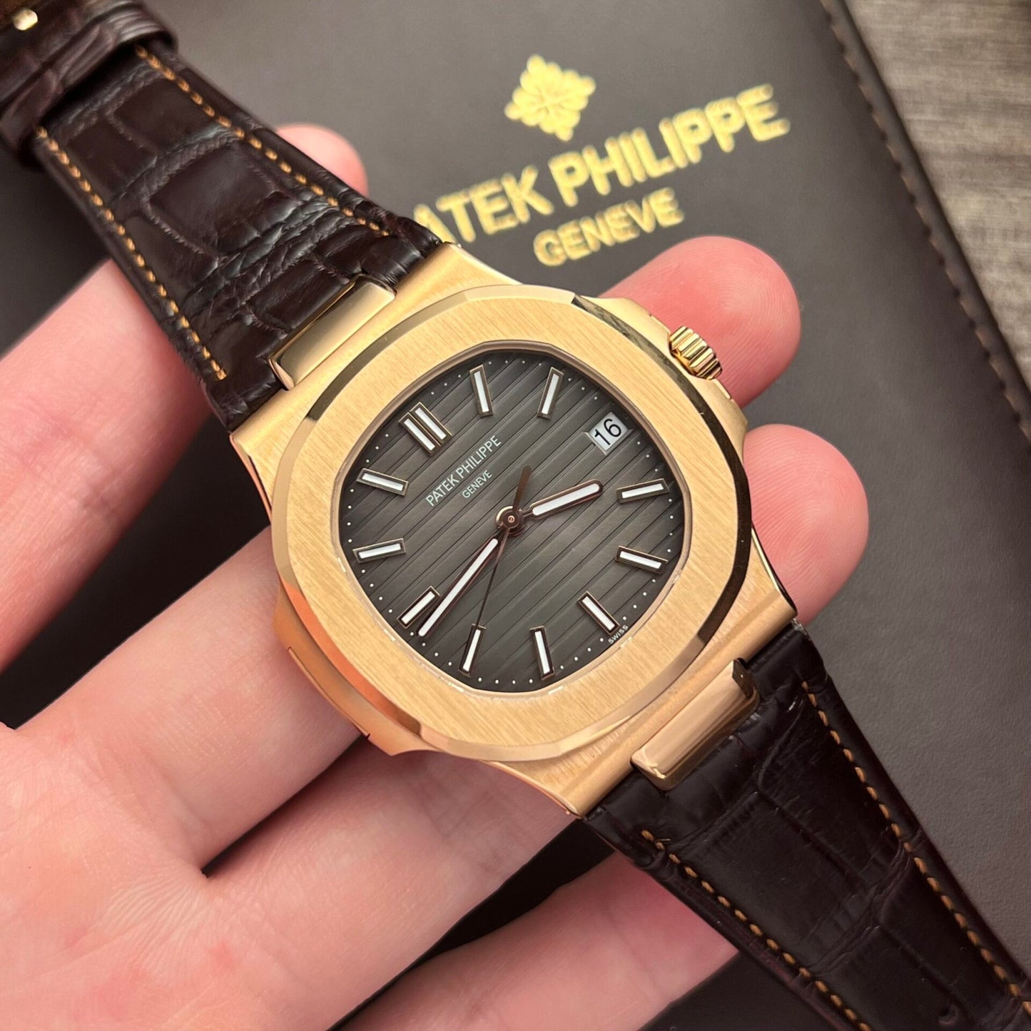 Patek Philippe Nautilus 5711 Replica Watch Leather Strap 3K Factory 40mm