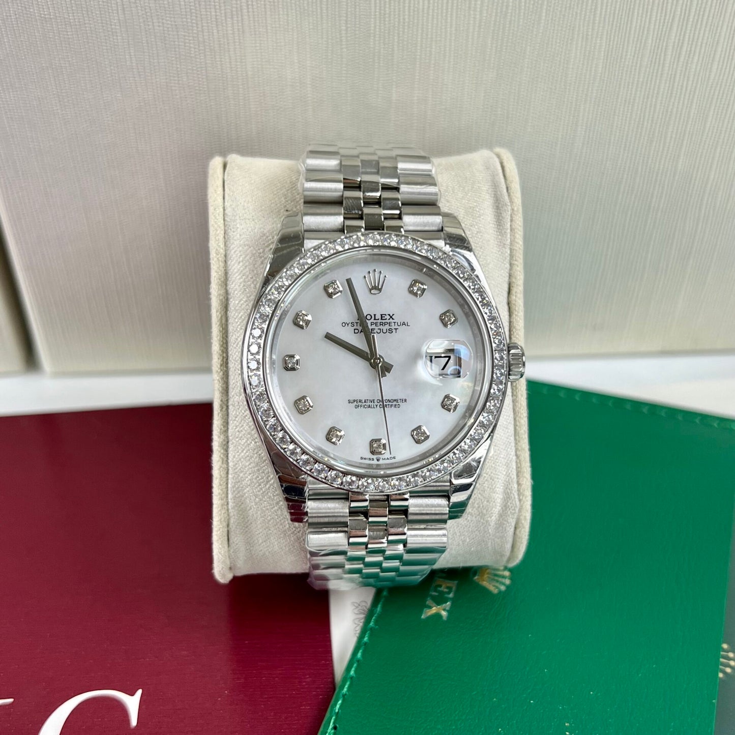 Rolex Replica 11 Watch DateJust Mother of Pearl Dial With Diamonds Bezel EW Factory 36-41mm