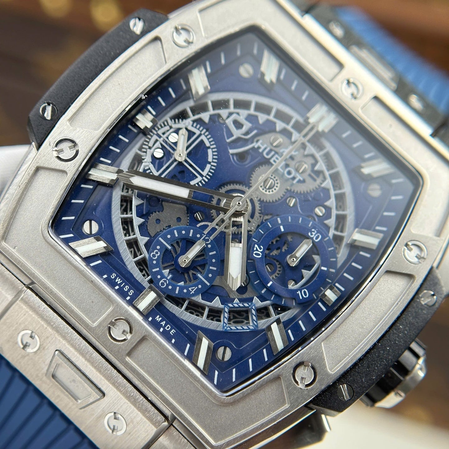 Hublot Spirit Of Big Bang Titanium Replica 11 Watch Blue BBF Factory 42mm