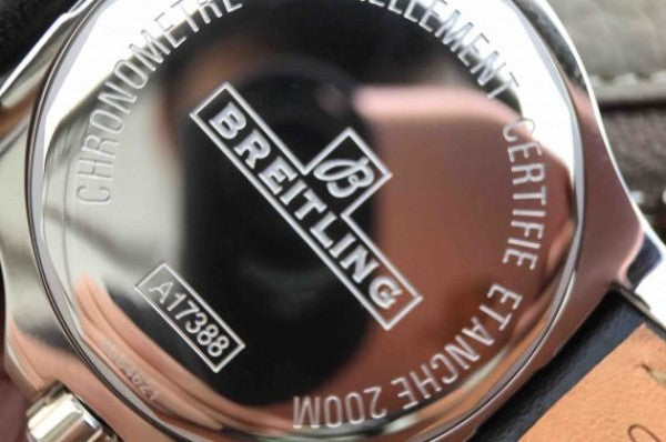 Replica Breitling Colt Automatic 44mm SS GF White Textured Dial on Black Leather Strap A2824