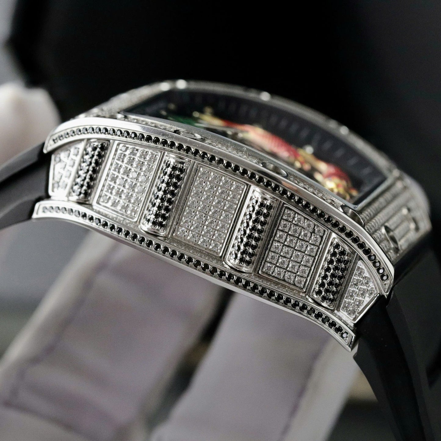 Richard Mille Replica Watch Rubber Strap Black 42mm