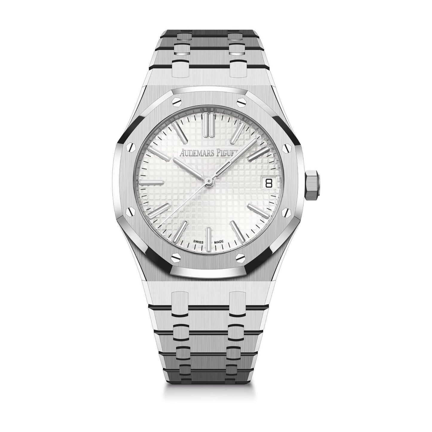 Audemars Piguet replica watch Royal Oak Selfwinding ¡°50th Anniversary¡± 41mm Stainless Steel Silver Dial 15510ST.OO.1320ST.03-ZF(1:1 replica)